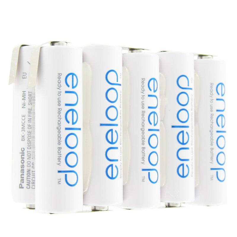 Panasonic eneloop Standard 12 Volt AkkuPack BK-3MCCE mit Lötfahnen, 12V 2Ah