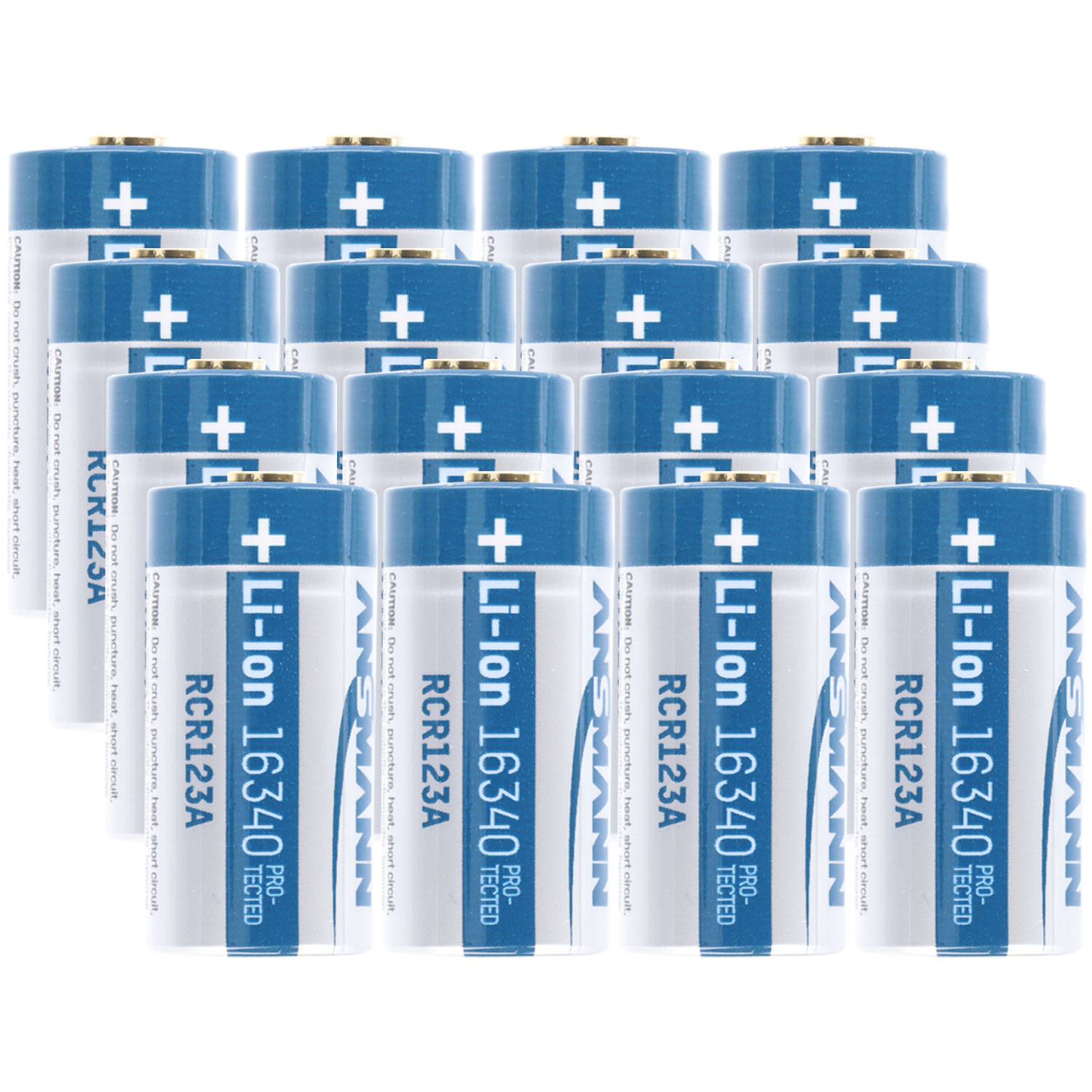 16x CR123 A Li-Ion Akku mit 3,7 Volt, 850mAh Kapazität inkl. Akkubox ideal für Überwachungskamera Arlo, LED-Taschenlampe