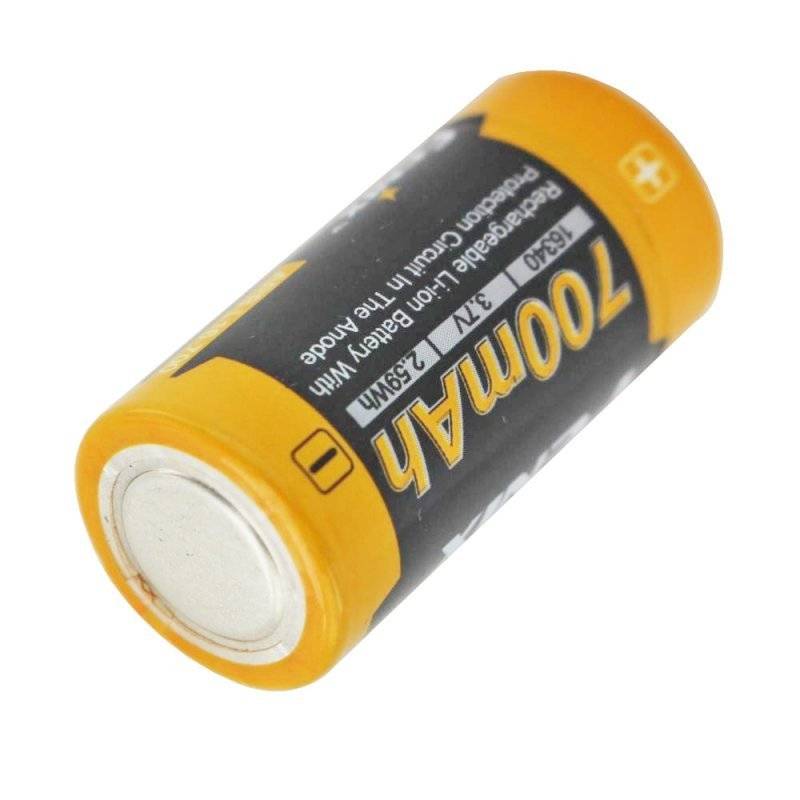 CR123 A Li-Ion Akku mit 3,6V , 3,7 Volt, 850mAh 16 Stück und Schnell-Ladegerät, Akkubox