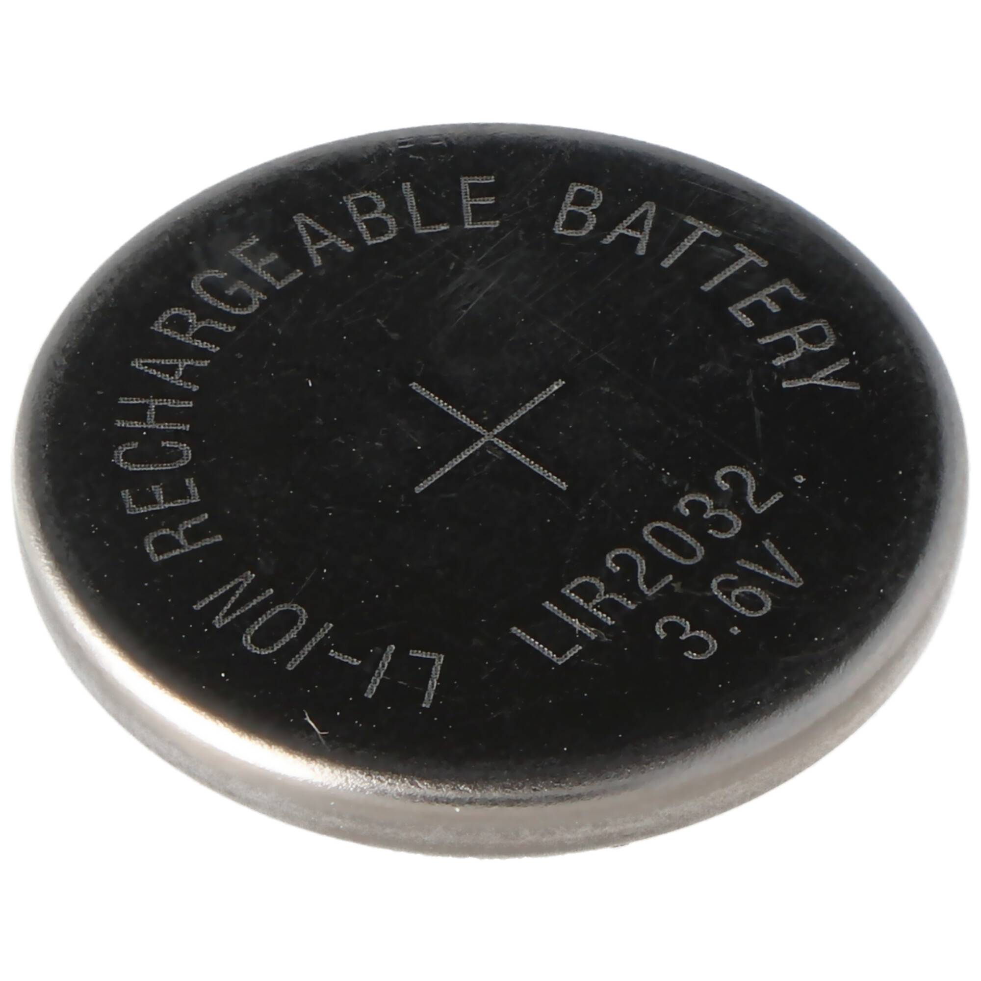 LIR2032 Li-Ion Akku 3,6V Akku LIR 2032, 3,2 x 20 mm, 3.6V Button Cell Liion