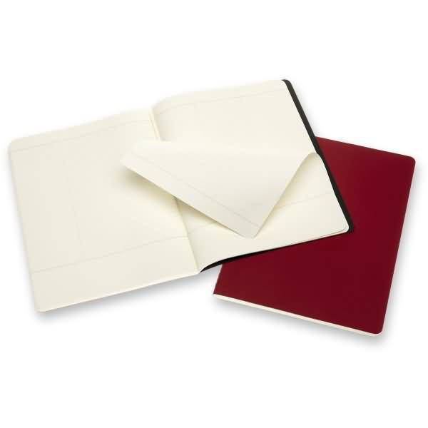 Studien-Notizheft Cahier XL 19x25cm liniert 80 Blatt Kartoneinband VE=2 Stück schwarz/cranberryrot