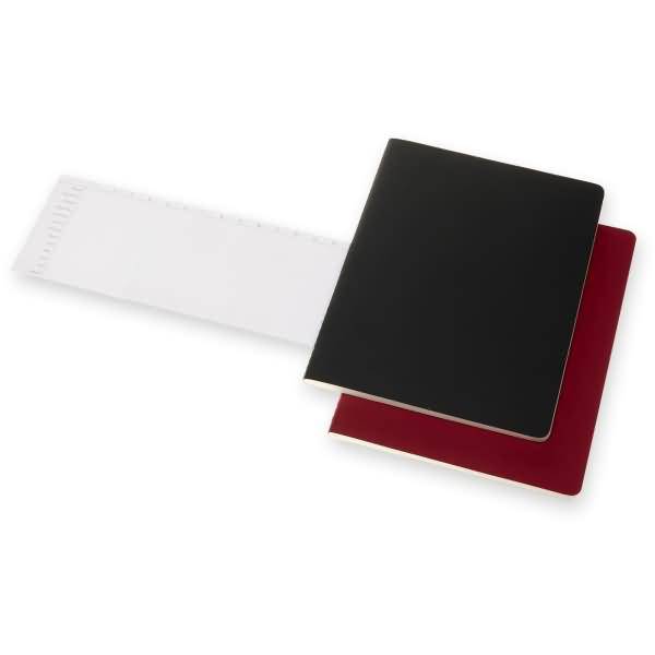 Studien-Notizheft Cahier XL 19x25cm liniert 80 Blatt Kartoneinband VE=2 Stück schwarz/cranberryrot