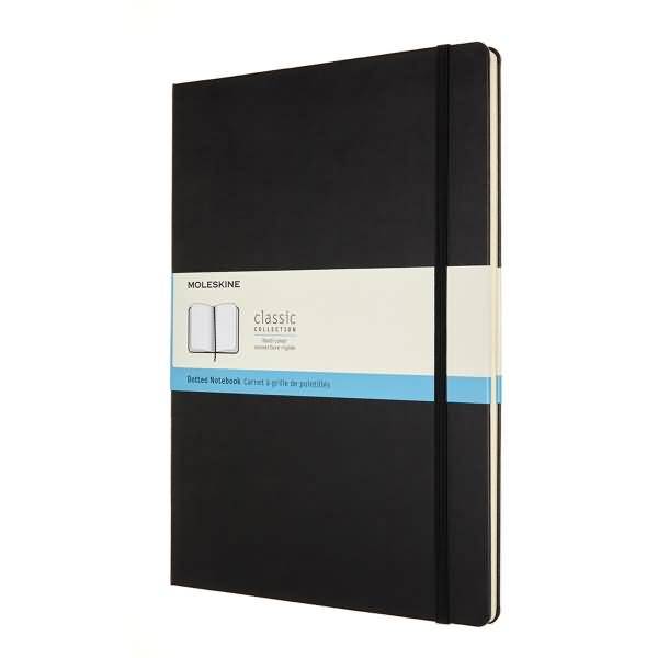 Notizbuch A4 Punktraster Hardcover 96 Blatt schwarz