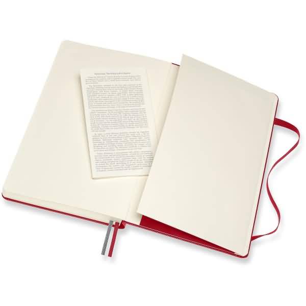 Notizbuch Large A5 liniert 200 Blatt Hardcover scharlachrot