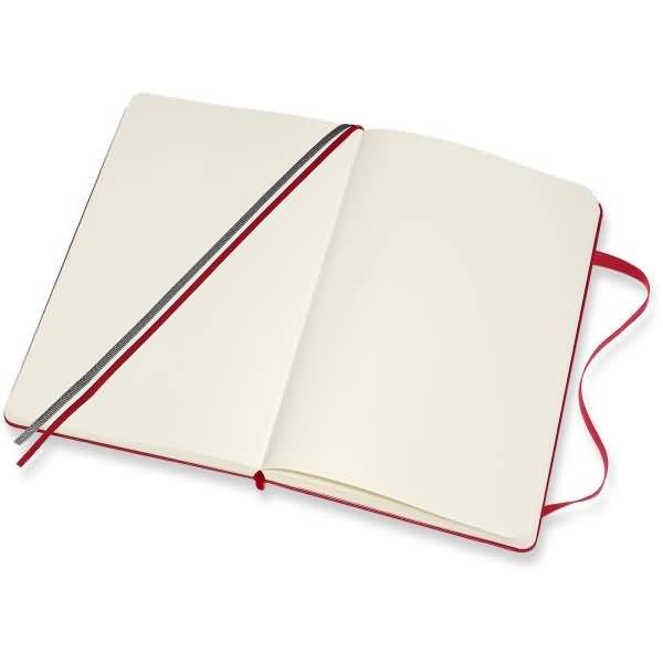 Notizbuch Large A5 blanko 200 Blatt Hardcover scharlachrot