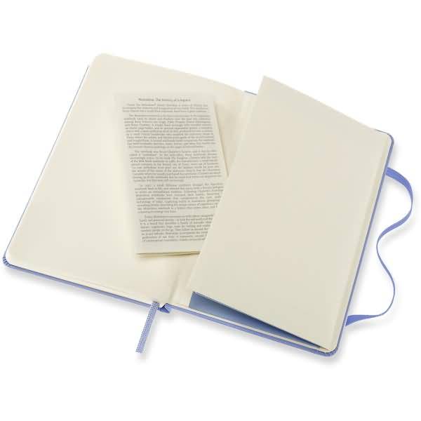 Notizbuch Pocket A6 liniert Hardcover 96 Blatt hortensienblau