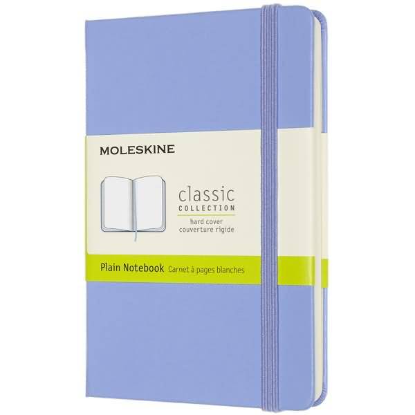 Notizbuch Pocket A6 blanko Hardcover 96 Blatt hortensienblau