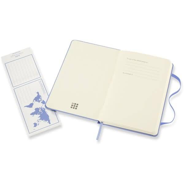 Notizbuch Pocket A6 blanko Hardcover 96 Blatt hortensienblau