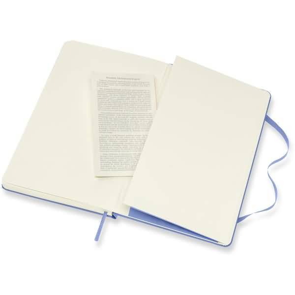 Notizbuch Large A5 blanko Hardcover 120 Blatt hortensienblau