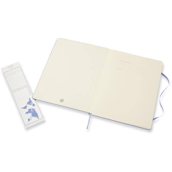 Notizbuch XL 19x25cm liniert Hardcover 96 Blatt hortensienblau