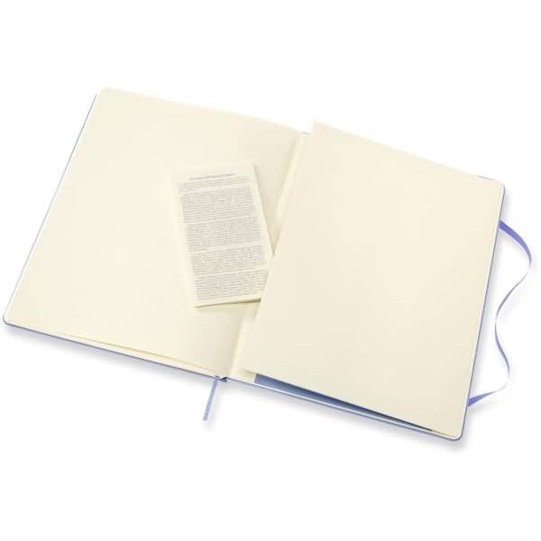 Notizbuch XL 19x25cm liniert Hardcover 96 Blatt hortensienblau
