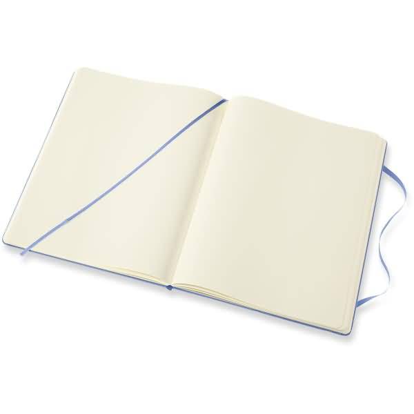 Notizbuch XL 19x25cm blanko Hardcover 96 Blatt hortensienblau