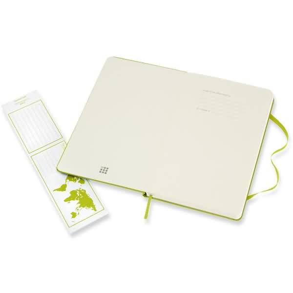 Notizbuch Large A5 blanko Hardcover 120 Blatt limettengrün