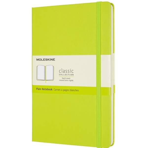 Notizbuch Large A5 blanko Hardcover 120 Blatt limettengrün