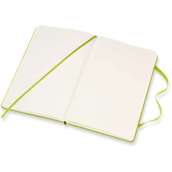 Notizbuch Large A5 blanko Hardcover 120 Blatt limettengrün