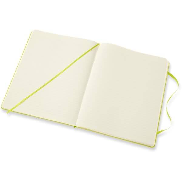 Notizbuch XL 19x25cm liniert Hardcover 96 Blatt limettengrün