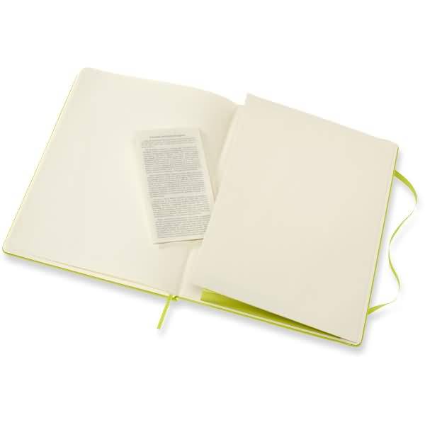 Notizbuch XL 19x25cm liniert Hardcover 96 Blatt limettengrün