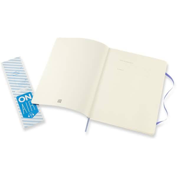 Notizbuch XL 19x25cm blanko Softcover hortensienblau