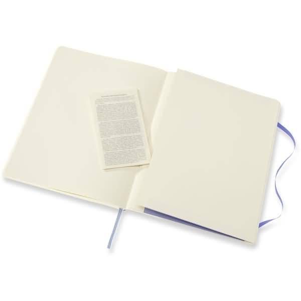 Notizbuch XL 19x25cm blanko Softcover hortensienblau
