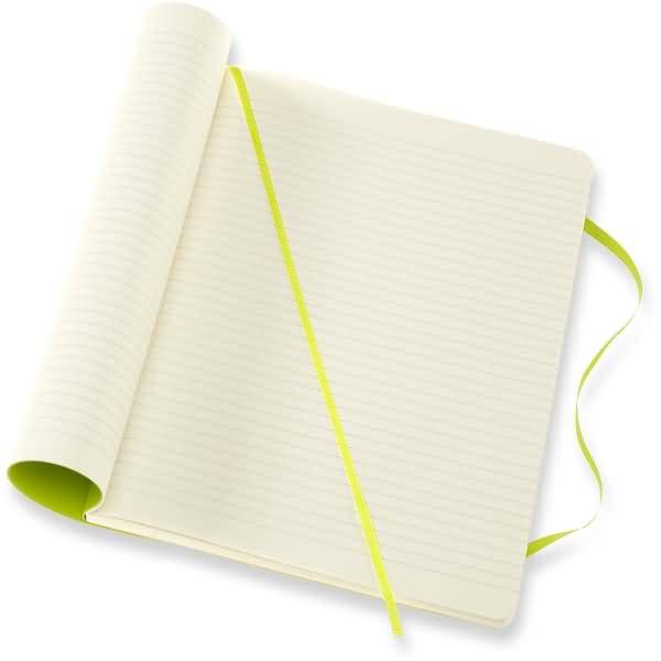 Notizbuch XL 19x25cm liniert Softcover limettengrün