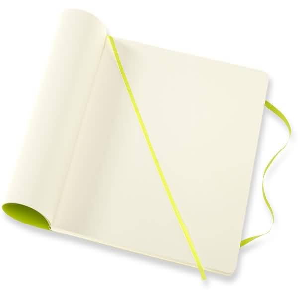 Notizbuch XL 19x25cm blanko Softcover limettengrün