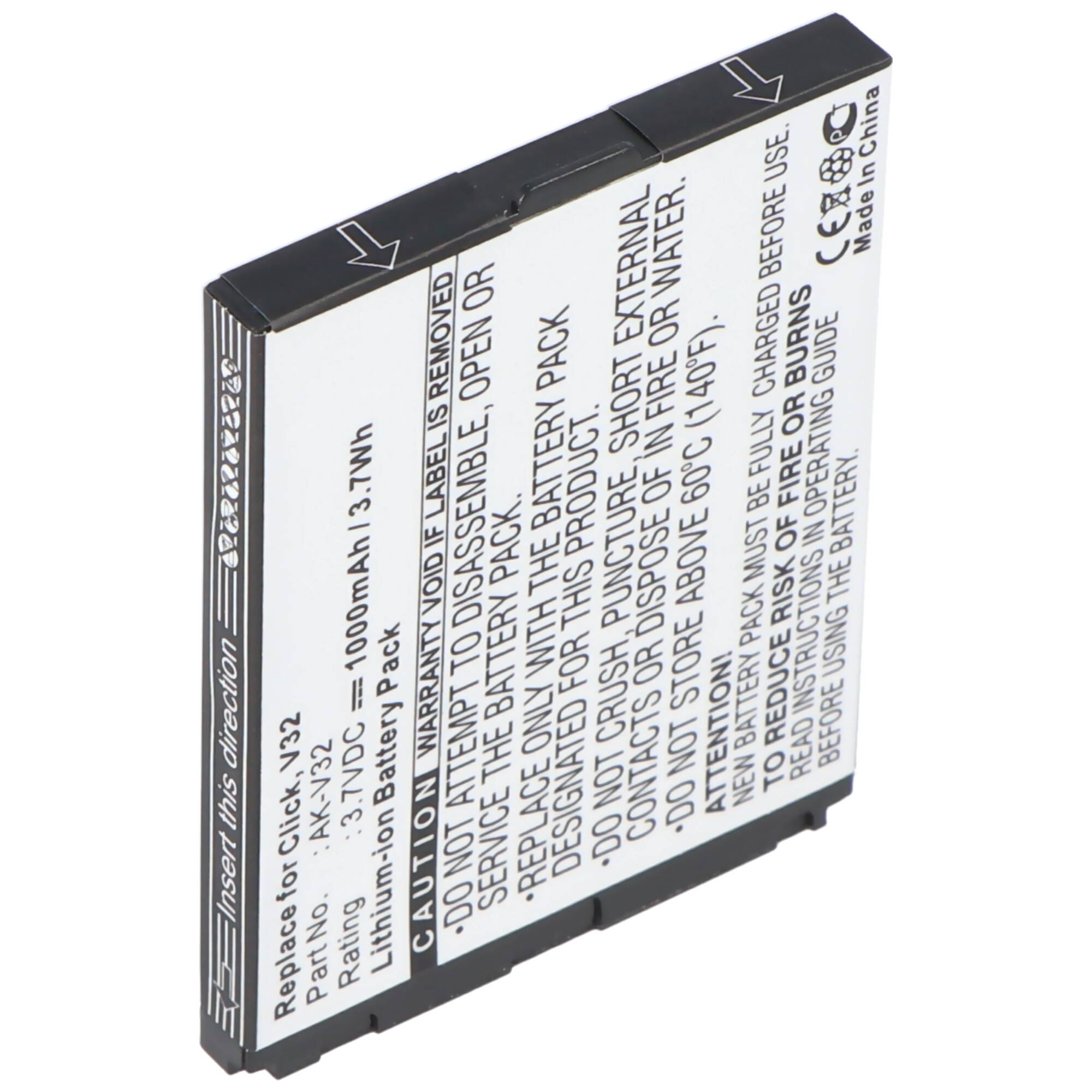 AK-V32 Ersatz-Akku von AccuCell passend für EMPORIA V32C, V32-001, V32, CLICK V32C