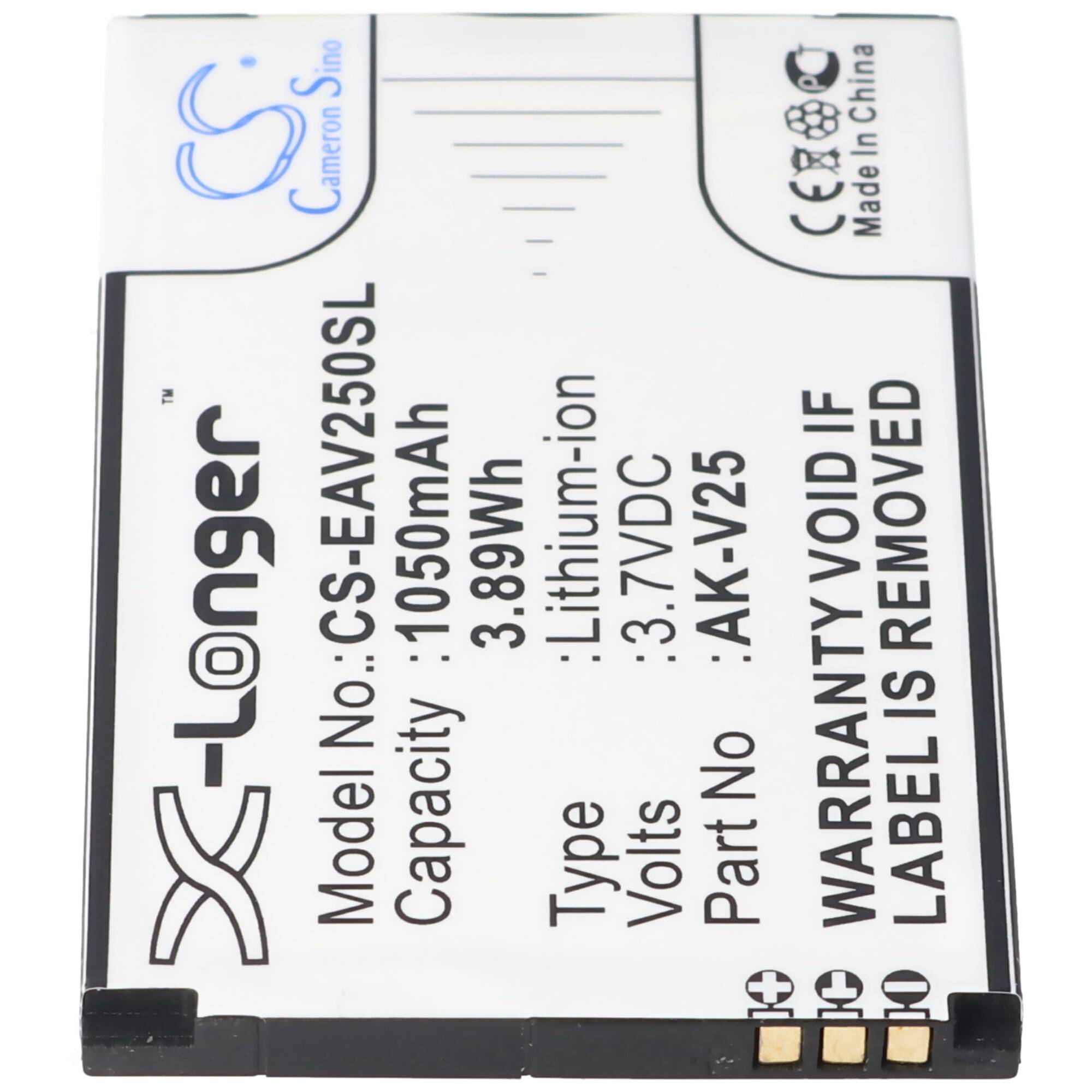 Akku passend für Emporia AK-V25, AK-V25 V2.0, Emporia Euphoria, Pure 66,5 x 42,1 x 4,1mm