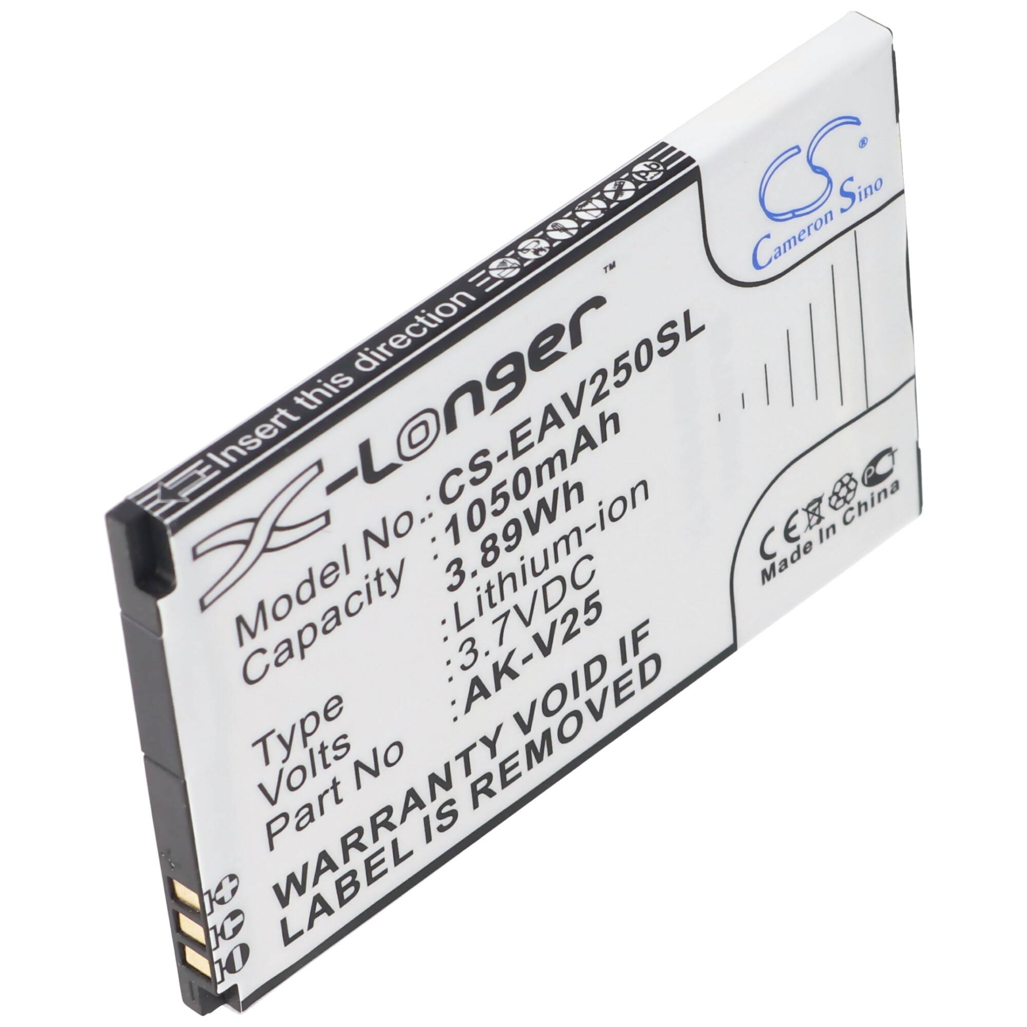 Akku passend für Emporia AK-V25, AK-V25 V2.0, Emporia Euphoria, Pure 66,5 x 42,1 x 4,1mm