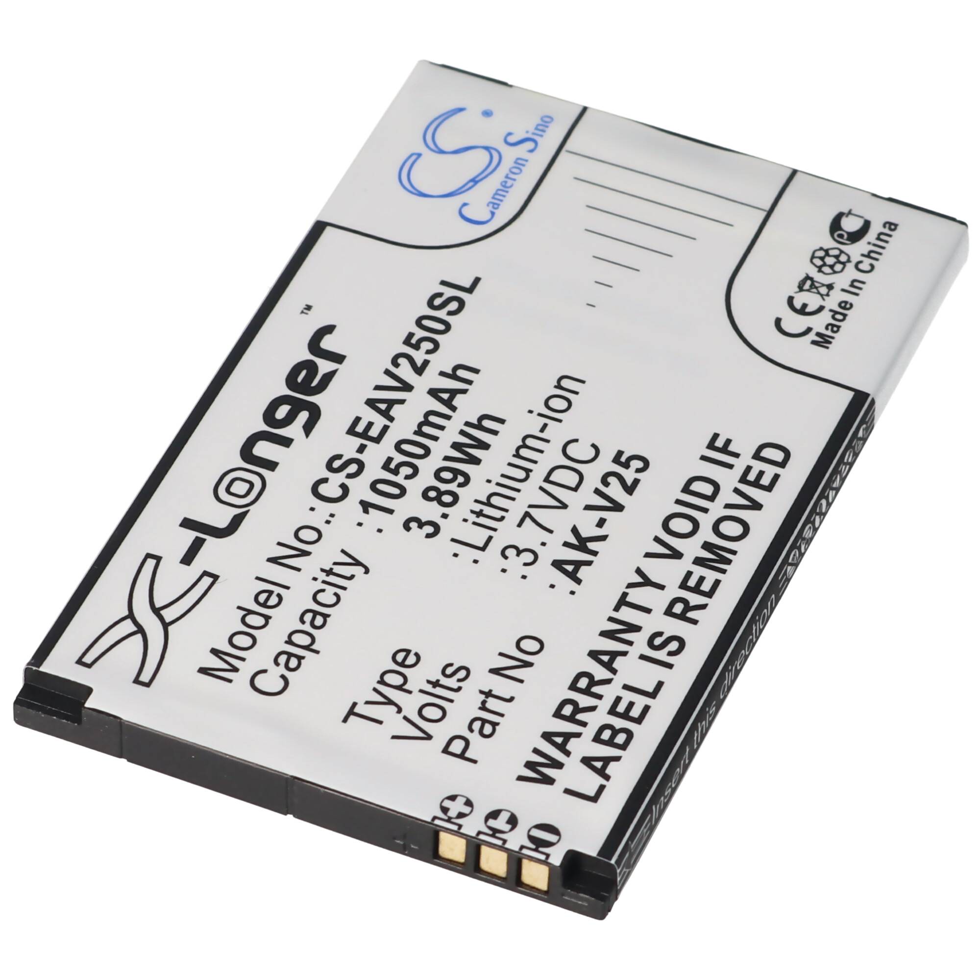 Akku passend für Emporia AK-V25, AK-V25 V2.0, Emporia Euphoria, Pure 66,5 x 42,1 x 4,1mm