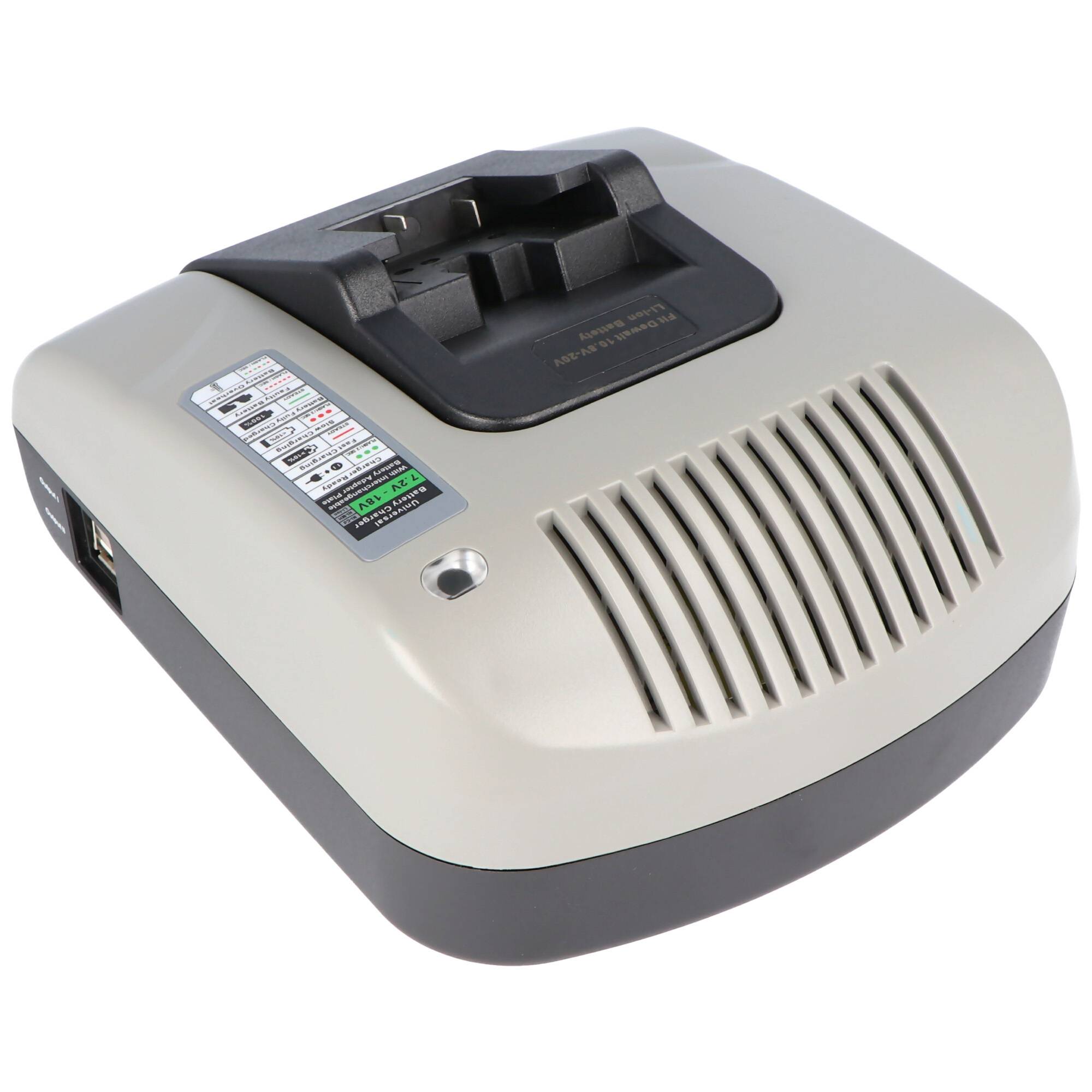 Schnell-Ladegerät passend für den Dewalt Akku Li-Ion 7,2 Volt bis 18 Volt