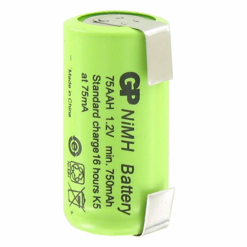 GP Akku GP75AAH 2/3AA NiMH-Akku mit Lötfahne U-Form