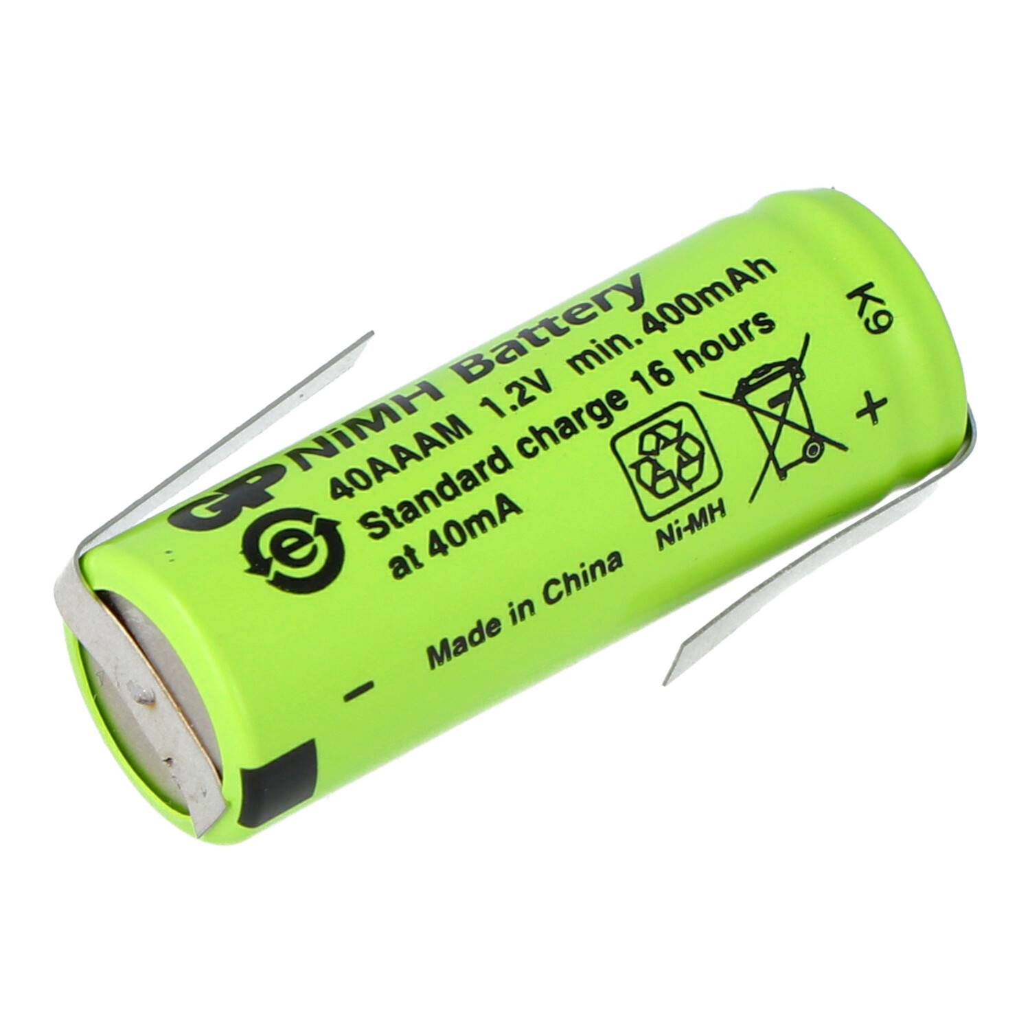 Akku 2/3AAA NiMH-Akku mit Lötfahne Z-Form