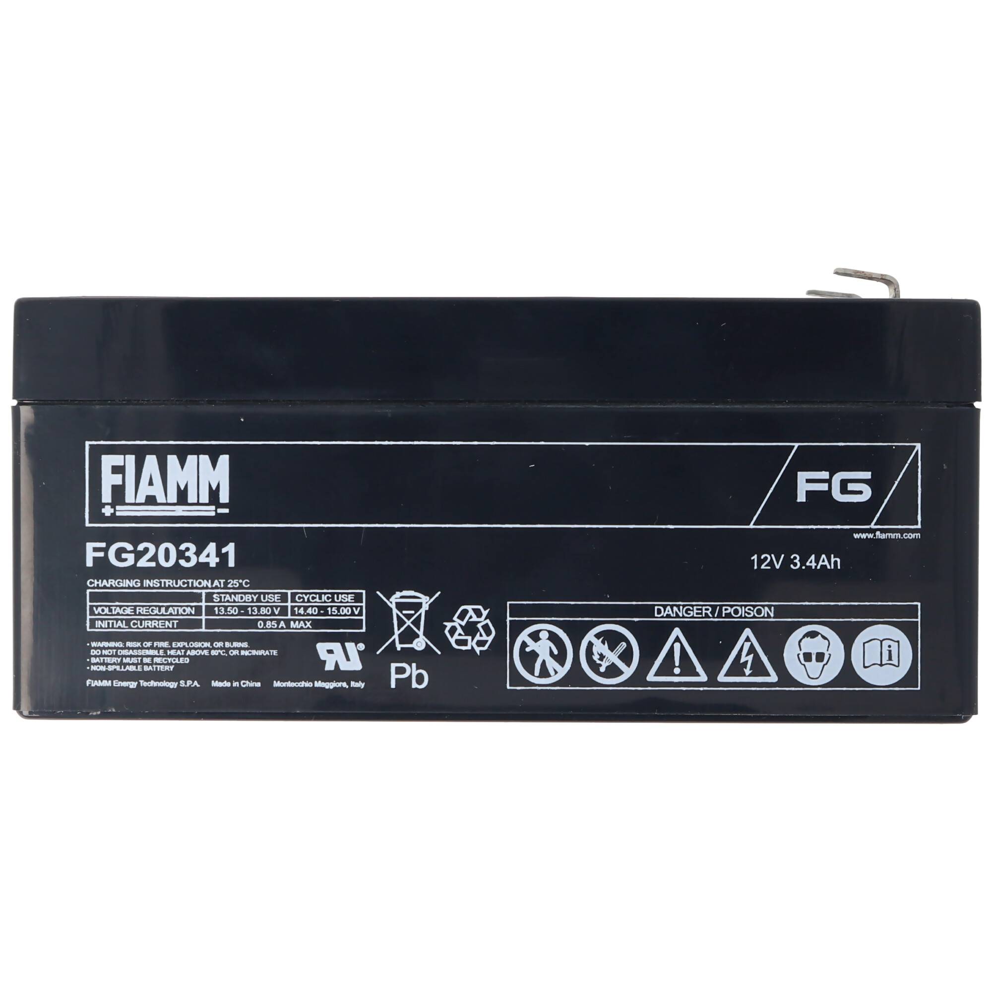 Fiamm FG20341 Akku, ehemals FG20301 Akku 12 Volt 3400mAh Blei PB Akku