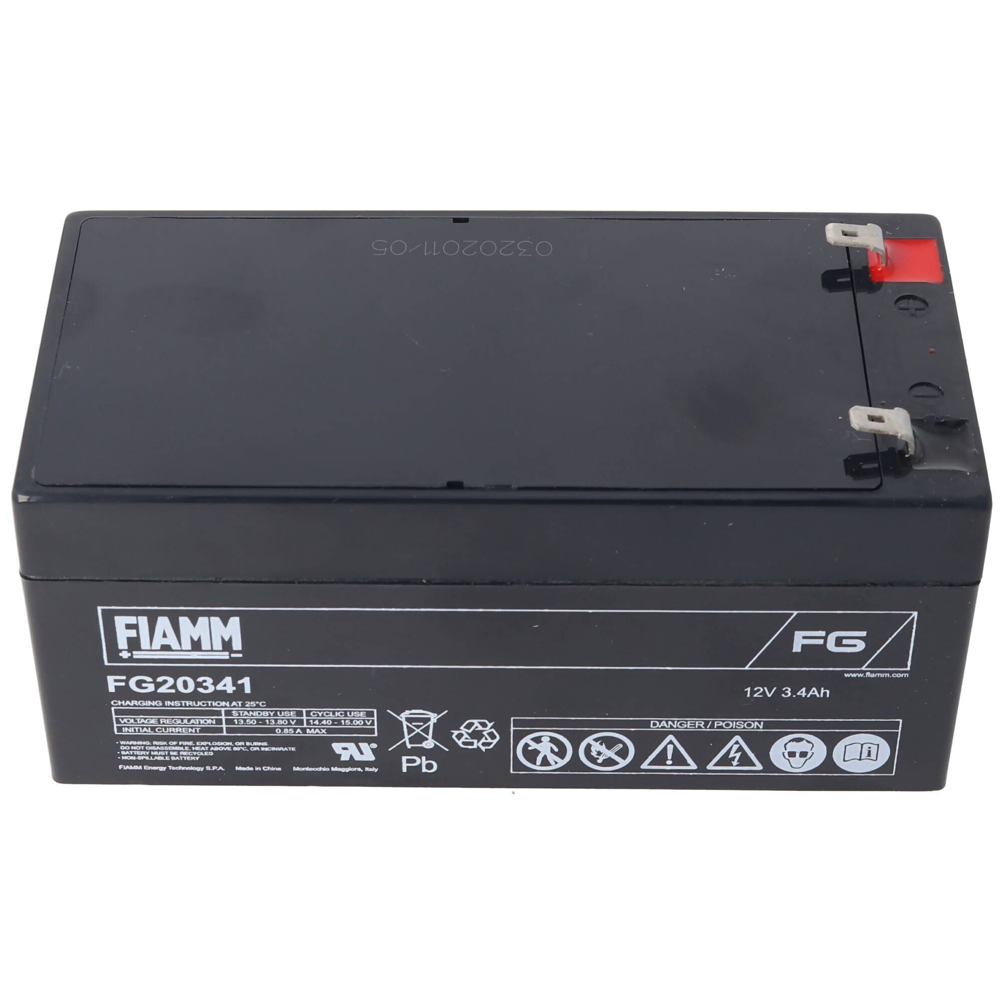 Fiamm FG20341 Akku, ehemals FG20301 Akku 12 Volt 3400mAh Blei PB Akku