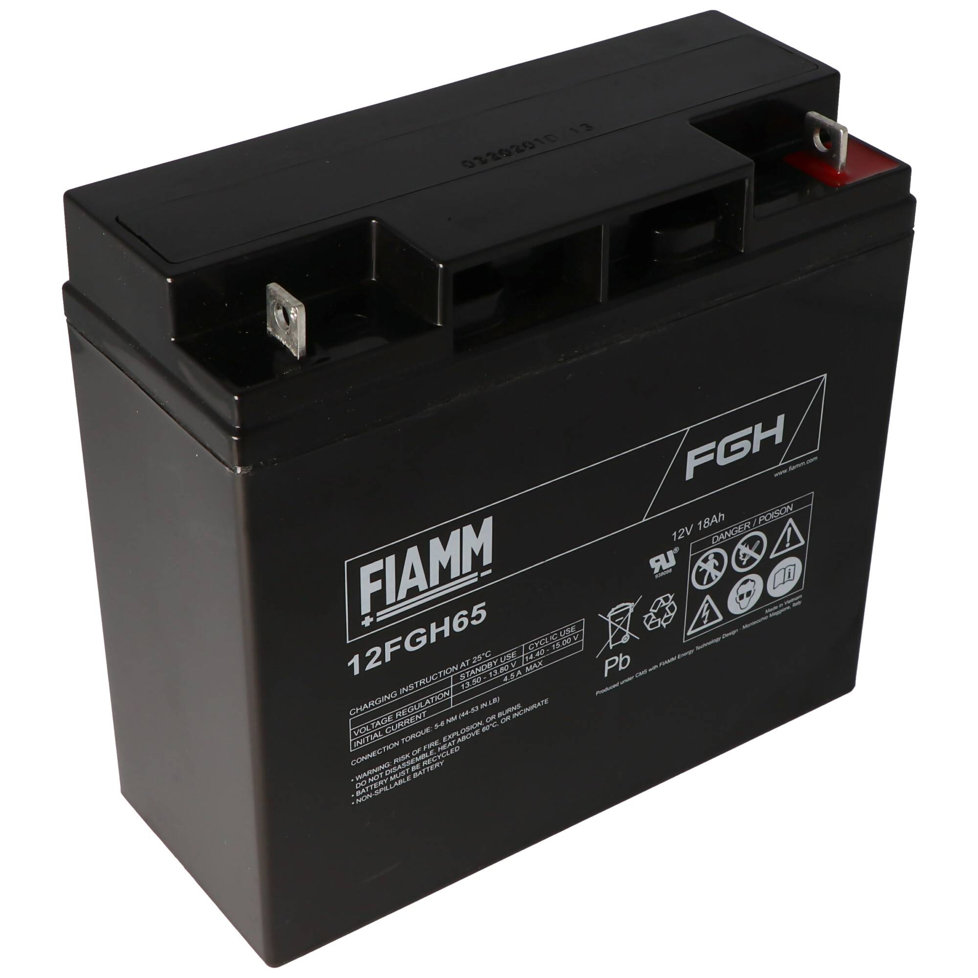 Fiamm FGH21803 Akku Blei PB 12Volt 18Ah z.B. BMW Starterbatterie 12FGH65 181x76x167mm