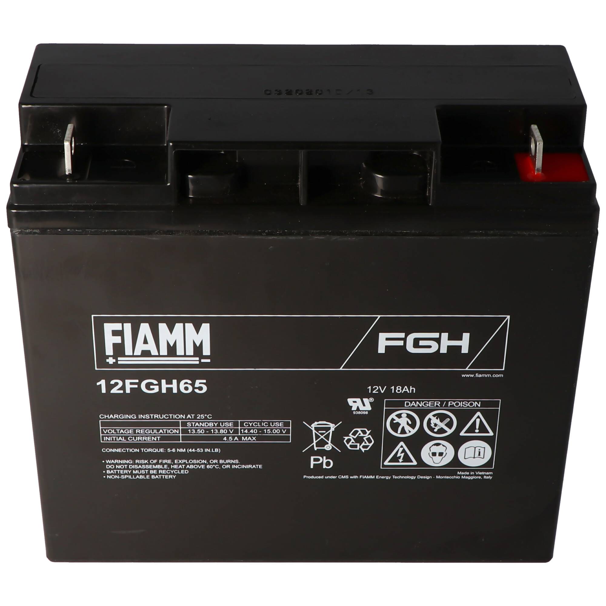 Fiamm FGH21803 Akku Blei PB 12Volt 18Ah z.B. BMW Starterbatterie 12FGH65 181x76x167mm