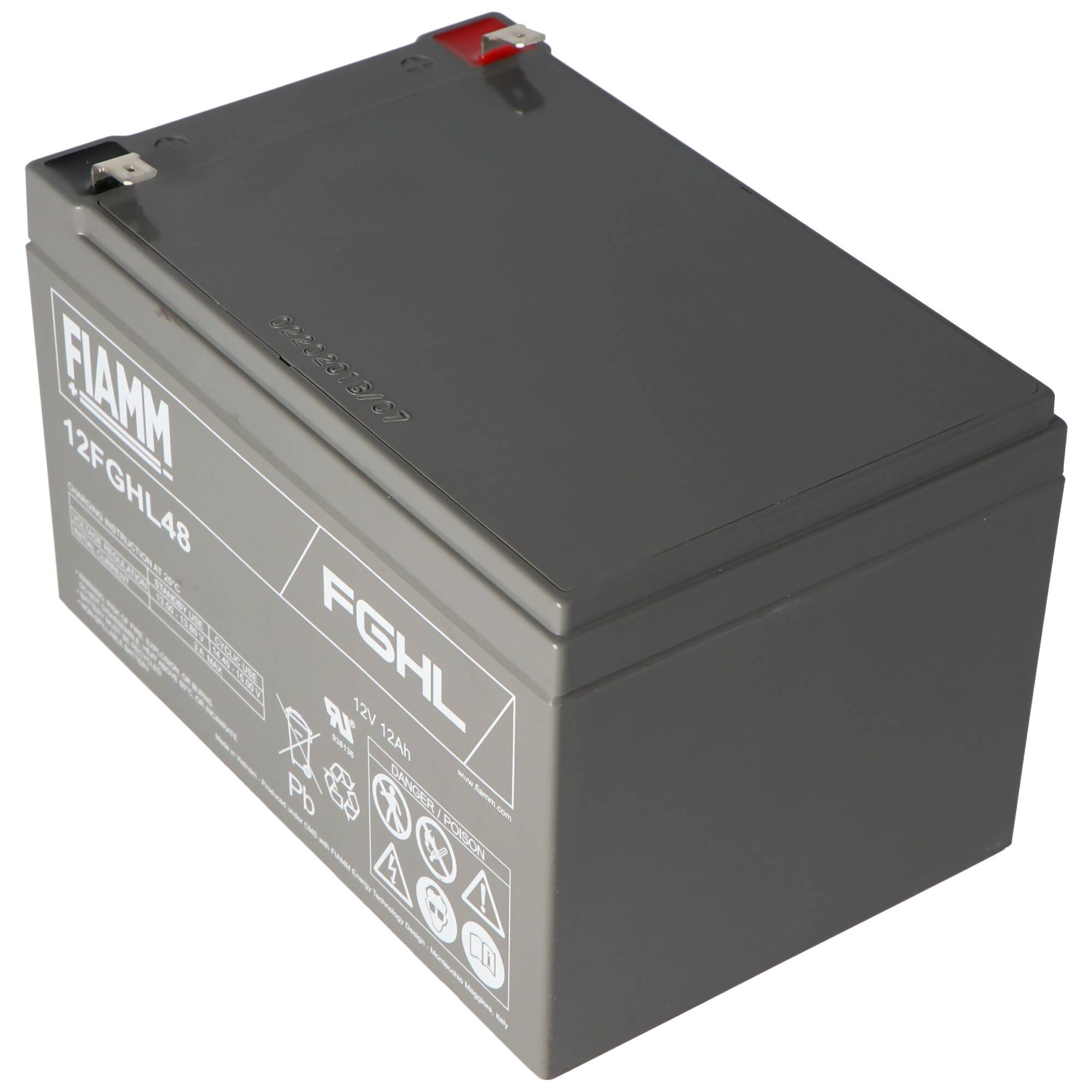 Fiamm 12FGHL48 Blei PB Akku 12 Volt 12000mAh mit Faston 6,3mm Kontakten