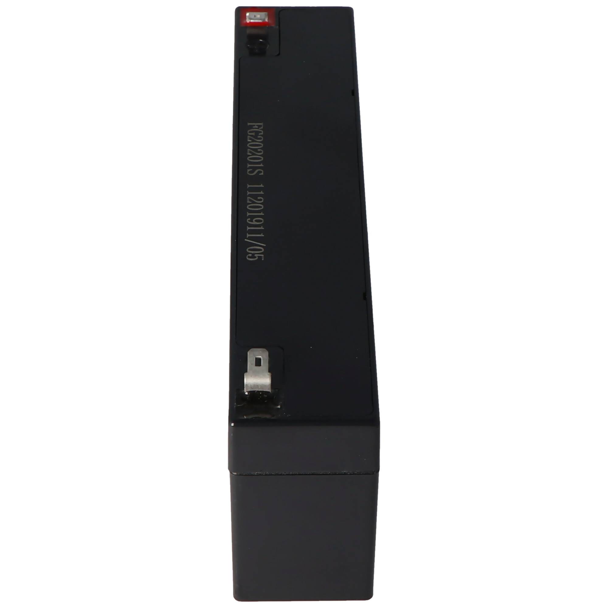 Fiamm FG20201 Akku 2,0Ah PB Blei Akku wartungsfrei, mit 4,8mm Steckkontakten