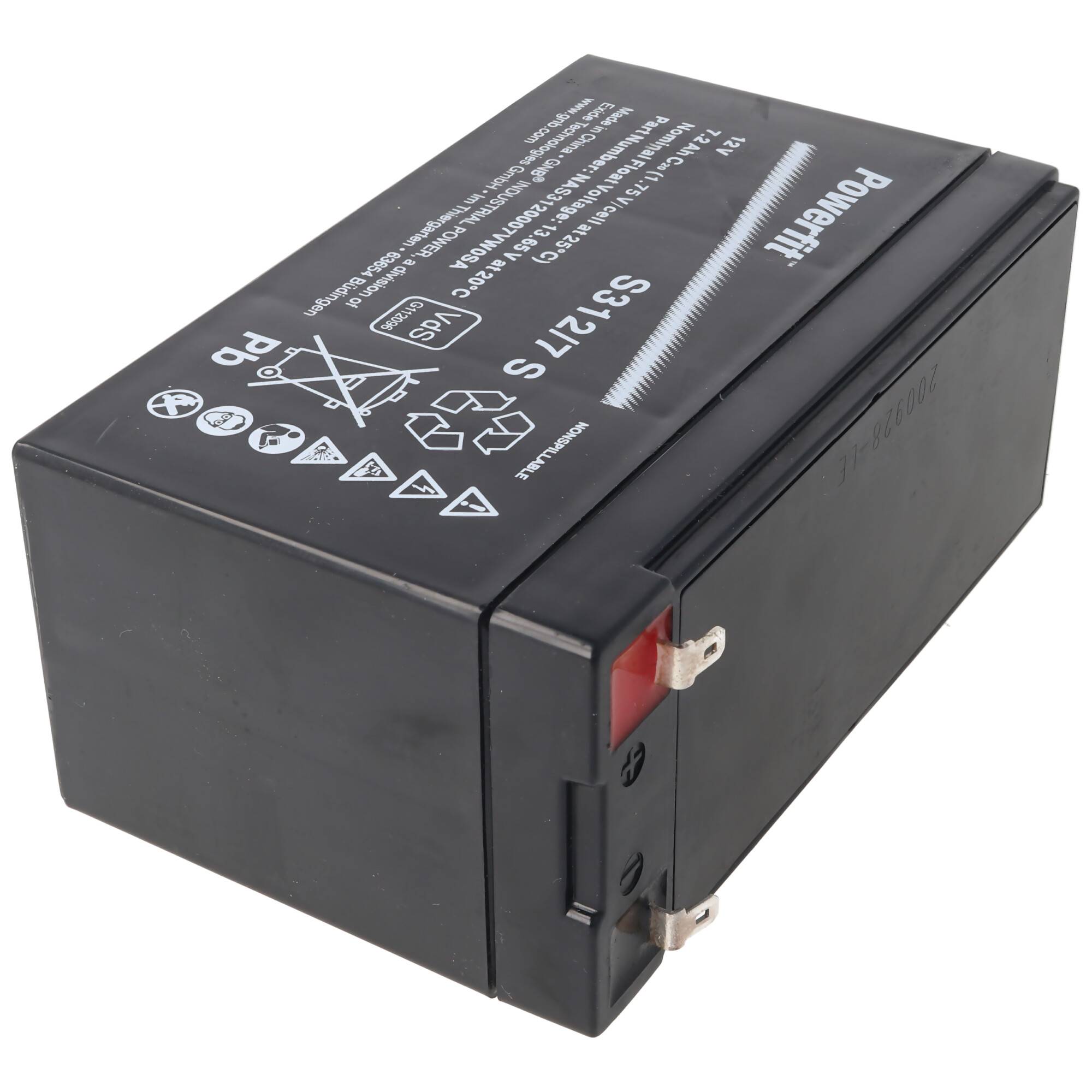 Exide Powerfit S312/7 S Blei Akku, Anschluss 4,8, VDS Zulassung