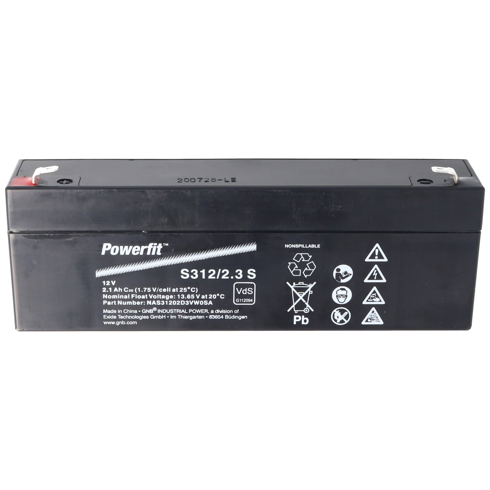Exide Powerfit S312/2.3 S Blei Akku 12 Volt mit 2100mAh
