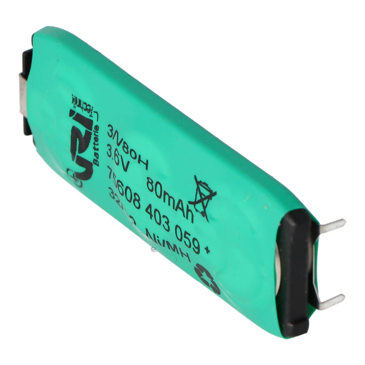 Varta 3/V80H NiMH Akku aufladbare NiMH Knopfzelle 3er Print 55608403059