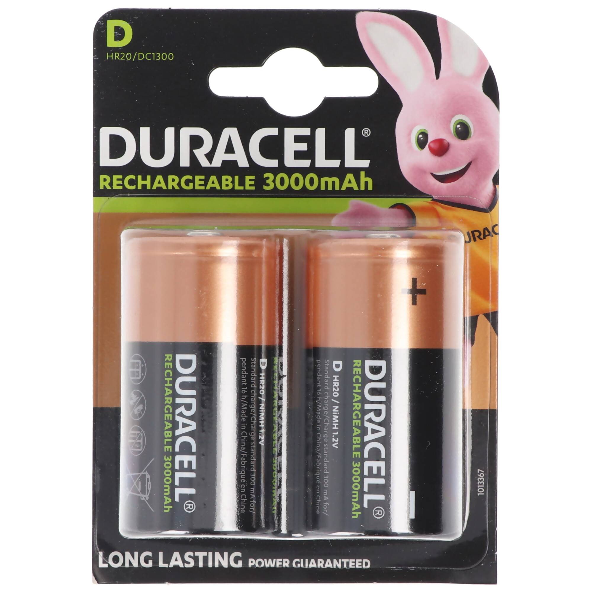 Duracell Recharge Akku HR20 Mono LR20 NiMH 3000mAh 2er Blister