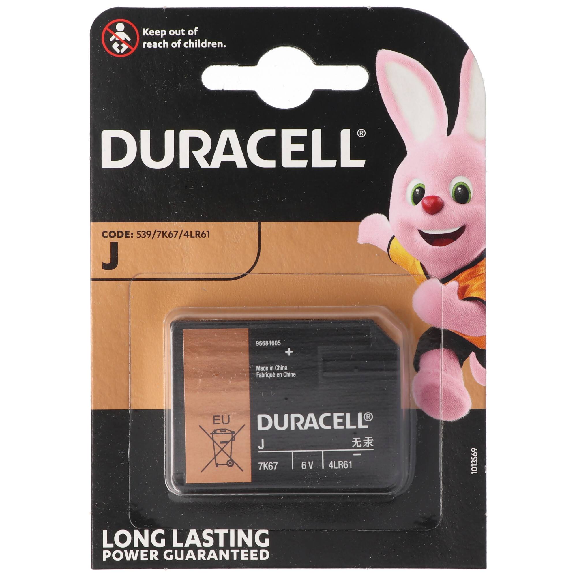 Duracell 7K67 Batterie Flatpack 4LR61 Alkaline Batterie 6 Volt, V4918, V4018, 5000394767102