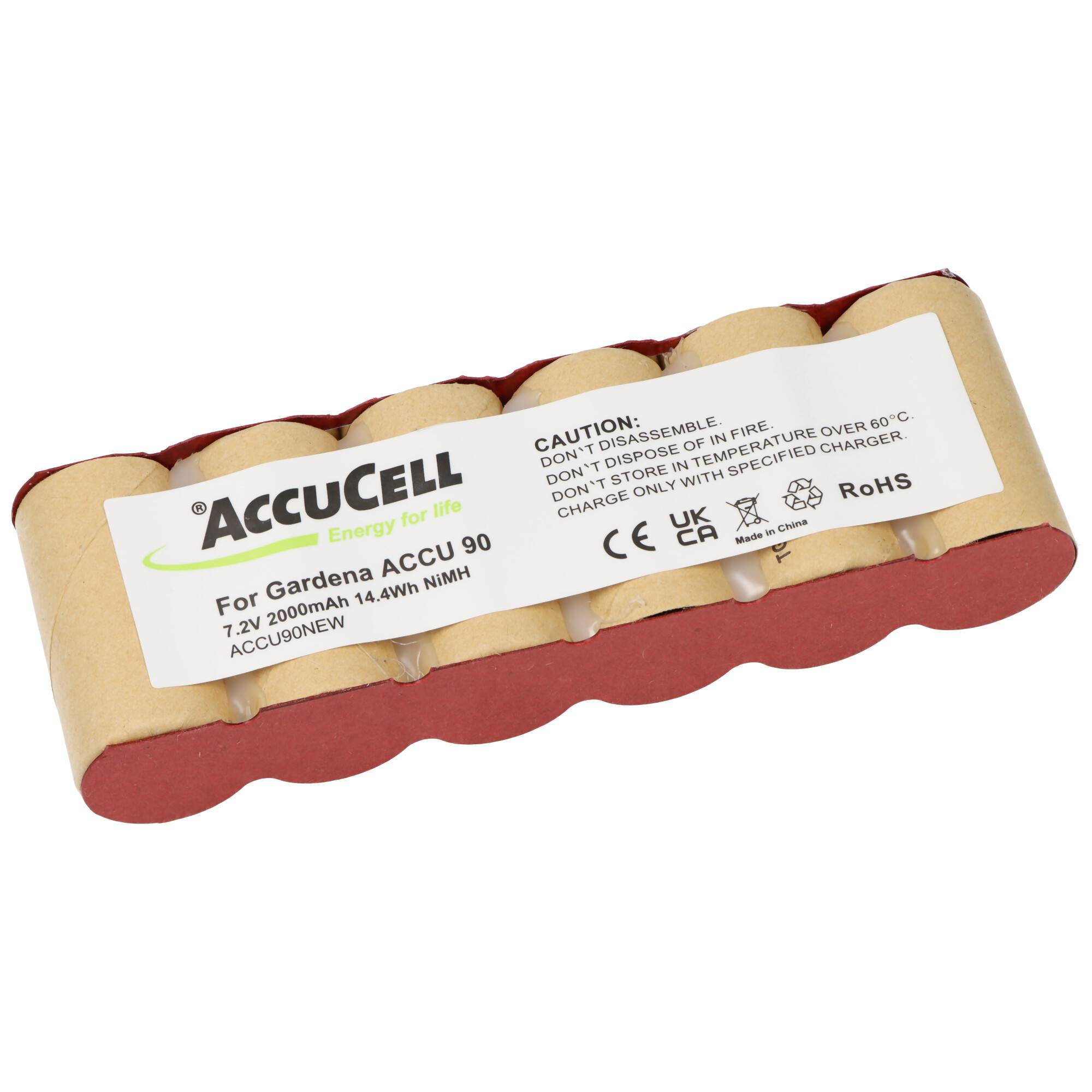 Akku passend für Gardena ACCU 90, ACCU90 Akku NiMH Accu90, Gardena 8804, 8804-20