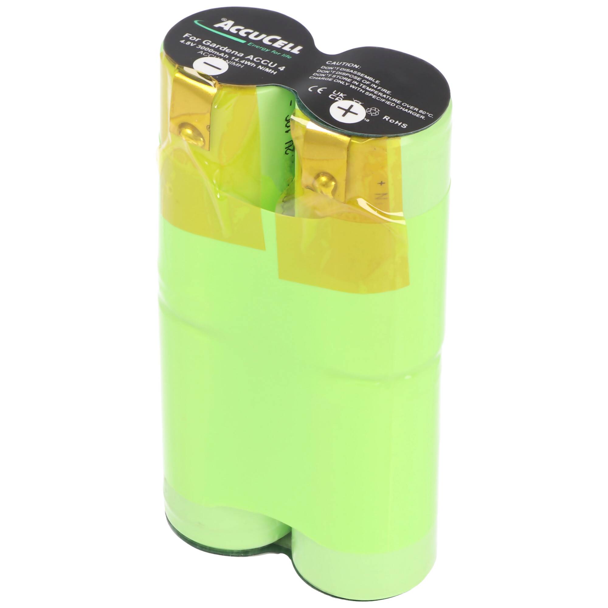 3000mAh Gardena ACCU4 Akku passend für Gardena 4,8 Volt, 6,3 und 4,8mm Kontakte