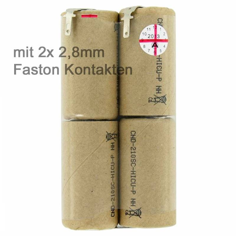 Akku passend für Bosch AGS10, 2607335003 mit Faston 2,8mm Kontakten