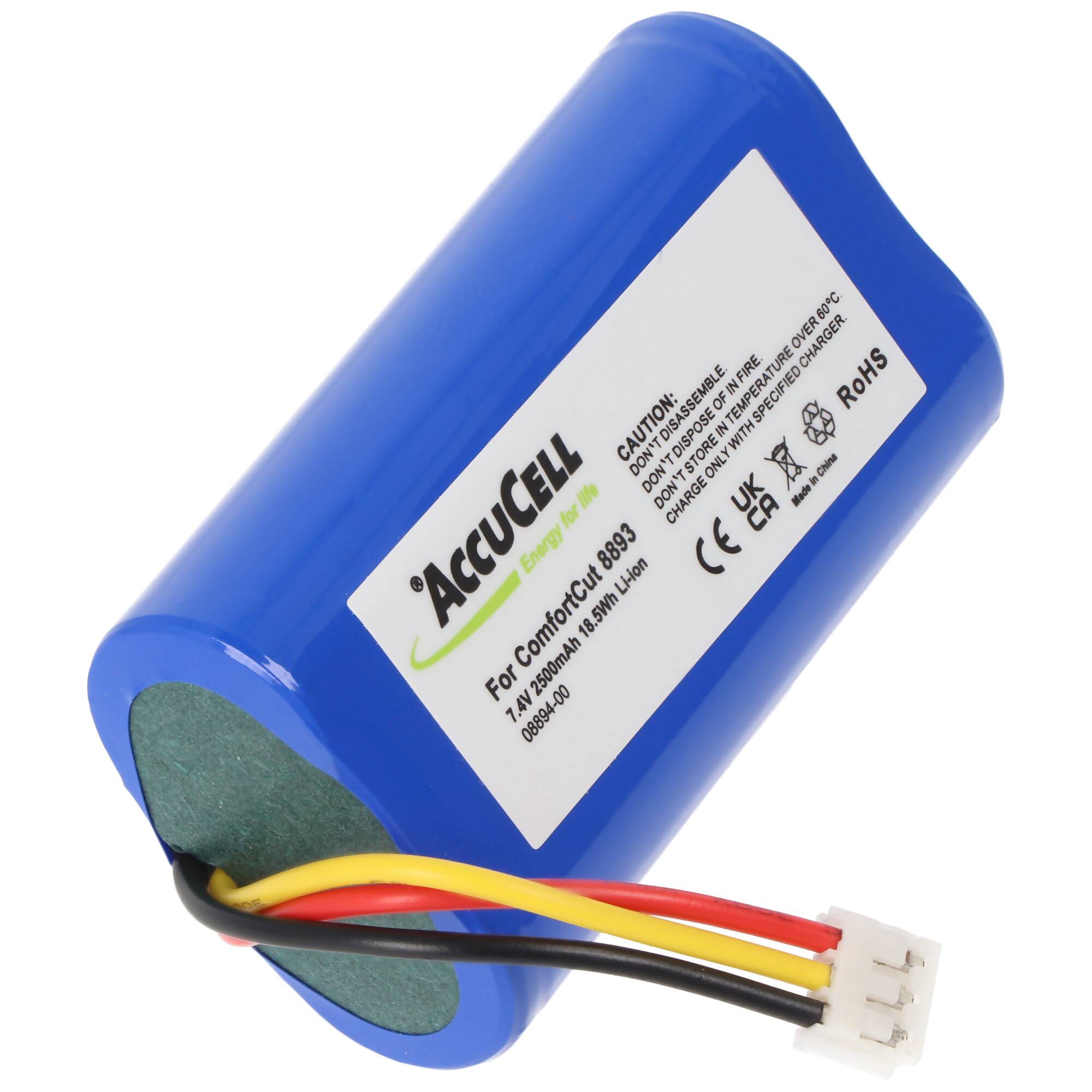 Akku für Gardena ComfortCut 8893 und 8895 7,2 Volt, Akku für Gardena 08894-00 2500mAh Kapazität, 67,5x37x18,5mm