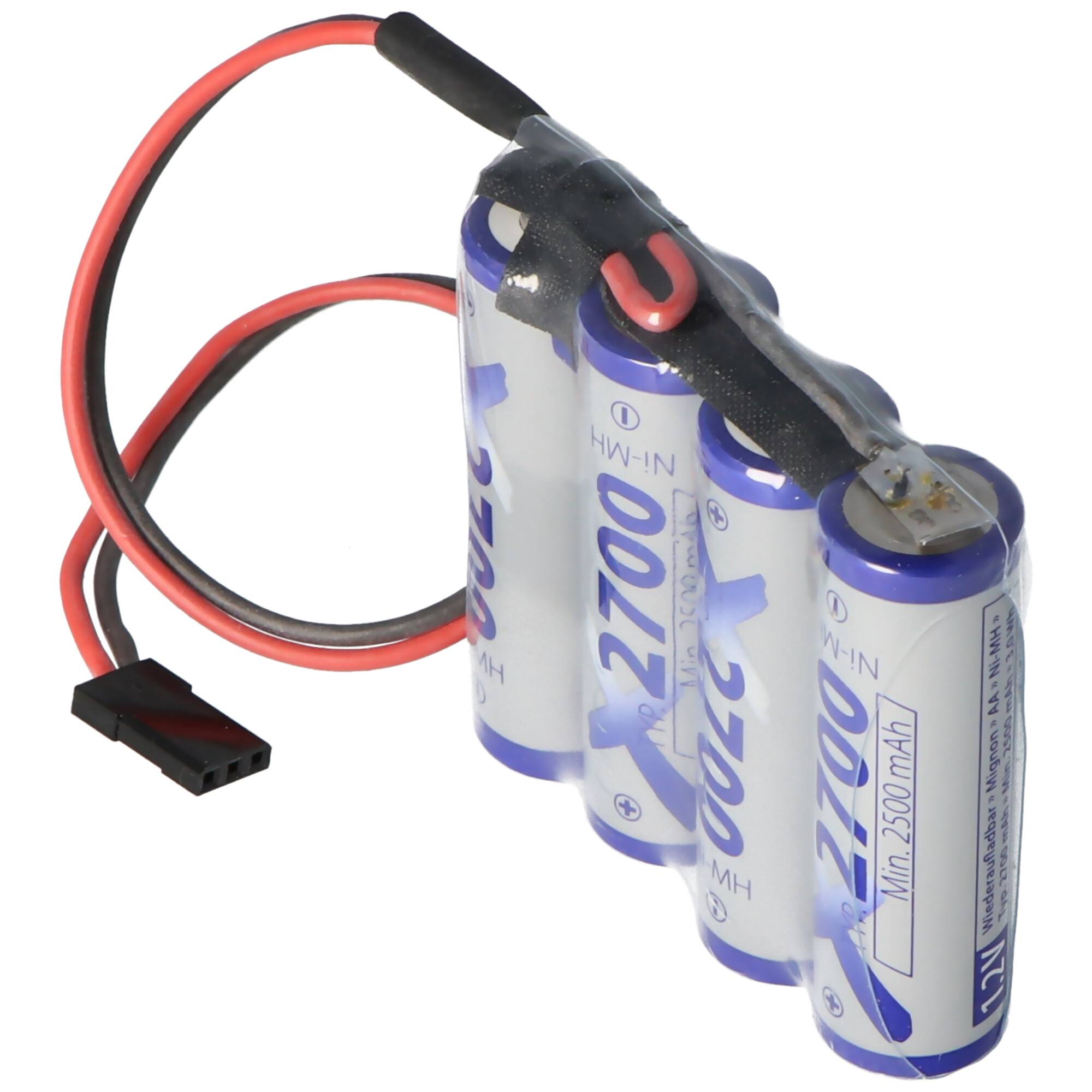Empfänger Pack AA 4er Reihe 4,8/2700 mit dem Graupner Stecker für den Empfänger