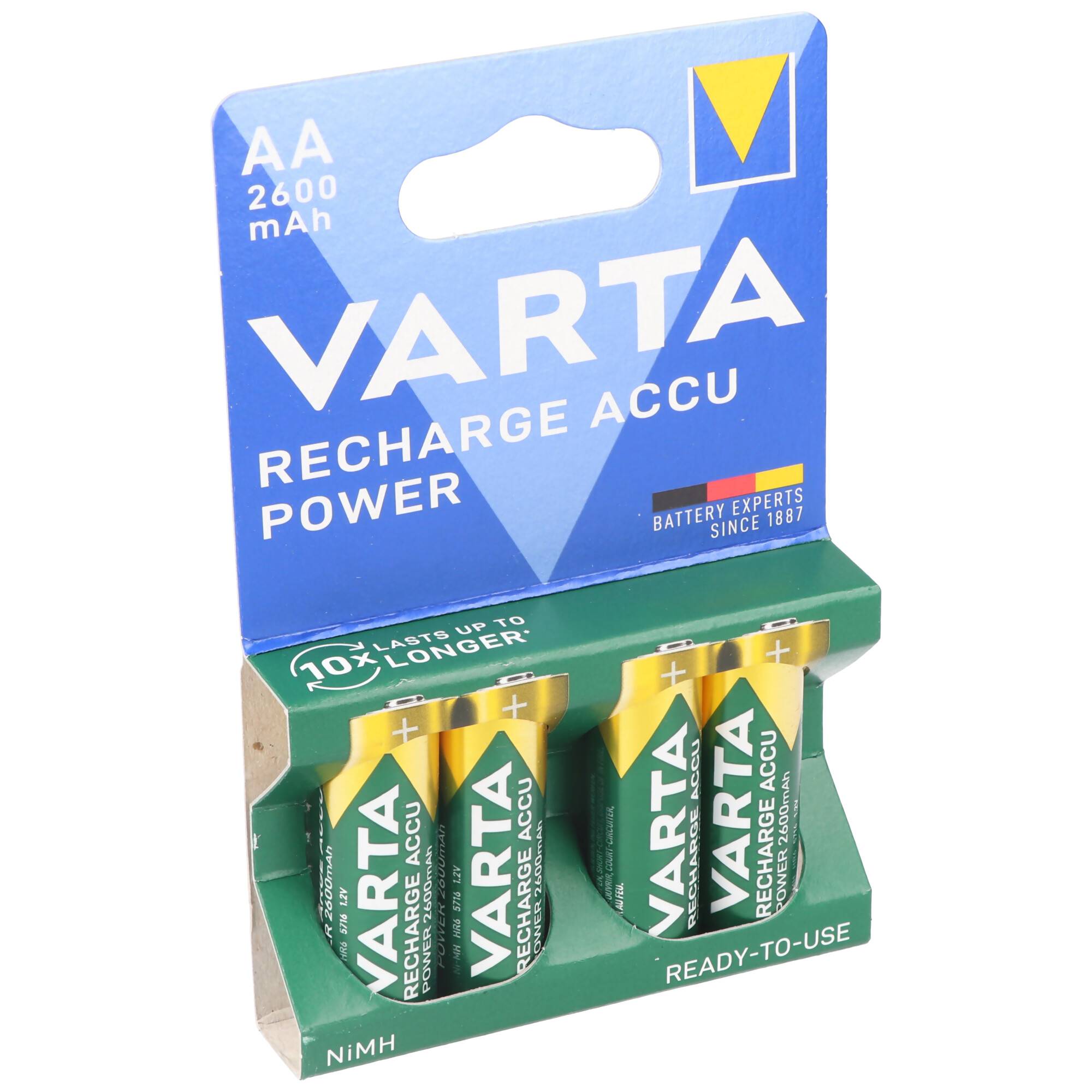 Varta Ready2Use 2600mAh Mignon AA Akkus 4er Pack inklusive AccuCell Akkubox