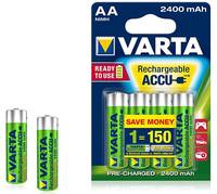 Varta -56756B, Wiederaufladbarer Akku, AA, Nickel-Metallhydrid (NiMH), 1,2 V, 4 Stück(e), 2400 mAh